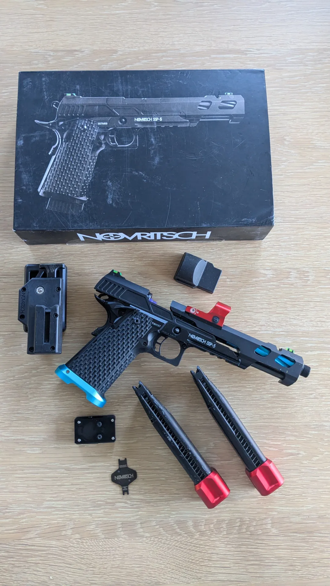 Novritsch SSP-5 split slide, with extras.